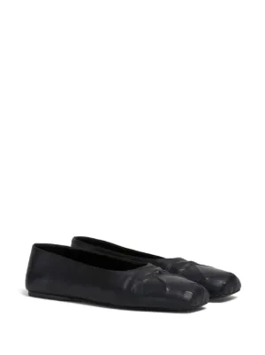 MARNI 黒フラットシューズ MARNI（マルニ） 4ホール レザーシューズ ブラック - margin
