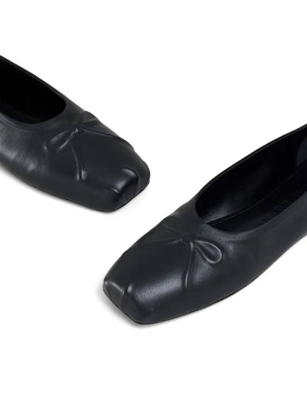 Marni レザー フラットシューズ | ブラック | FARFETCH JP