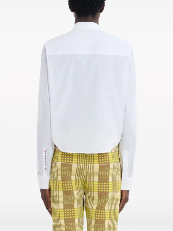 MARNI ホワイト クロップドシャツ
