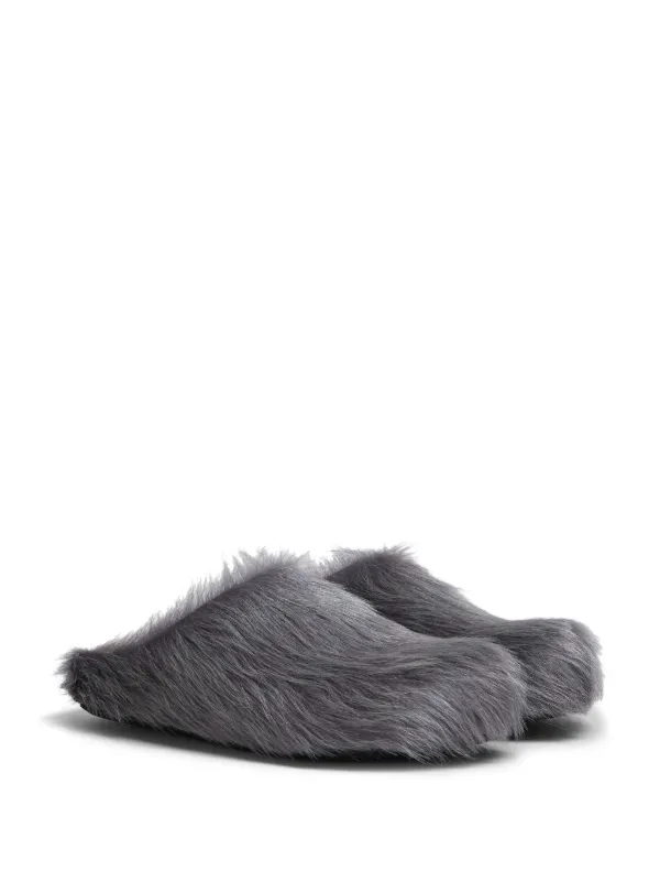 Marni Fussbet Sabot calf-hair Slippers | Grey | FARFETCH Marni Fussbet Sabot calf-hair Slippers | Grey | FARFETCH