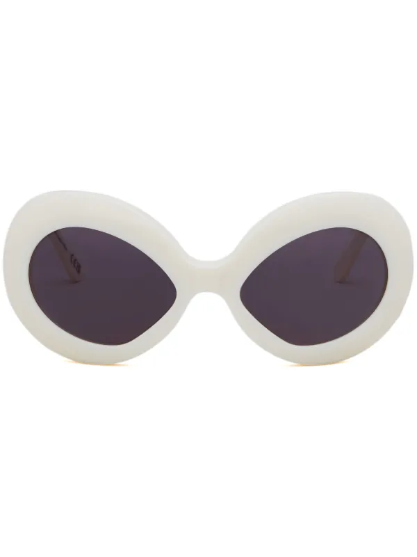 Marni Eyewear オーバーサイズ サングラス | ホワイト | FARFETCH JP