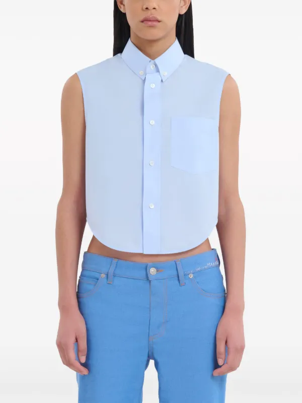 Marni　ノースリーブトップス Marni ノースリーブ シャツ | ブルー | FARFETCH JP