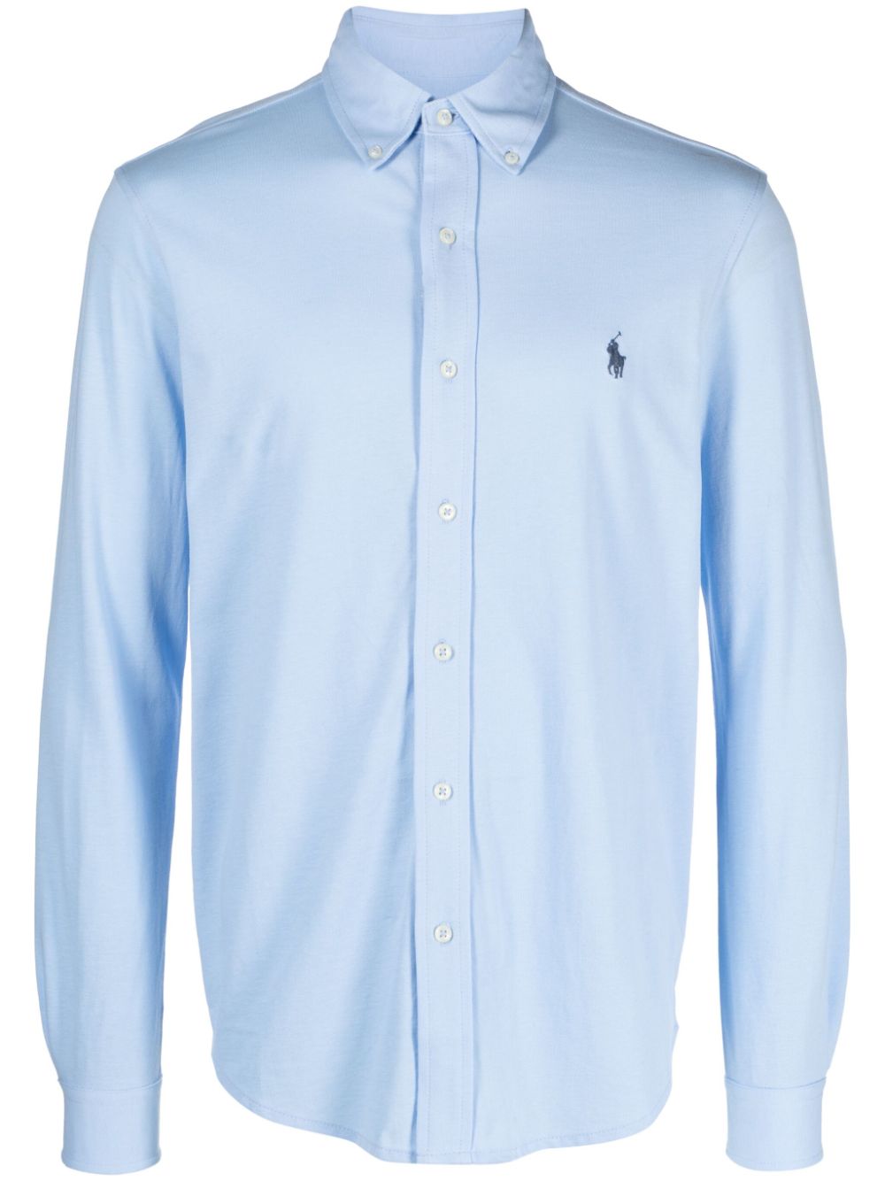 Polo Ralph Lauren Polo Pony-embroidered Piqué Shirt In Blue