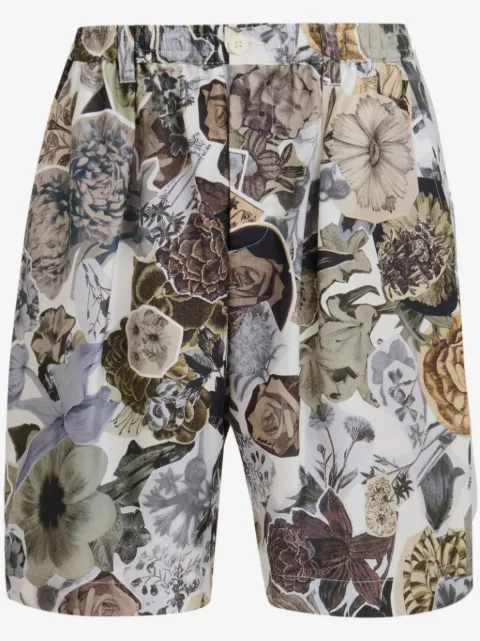 Marni floral-print silk shorts