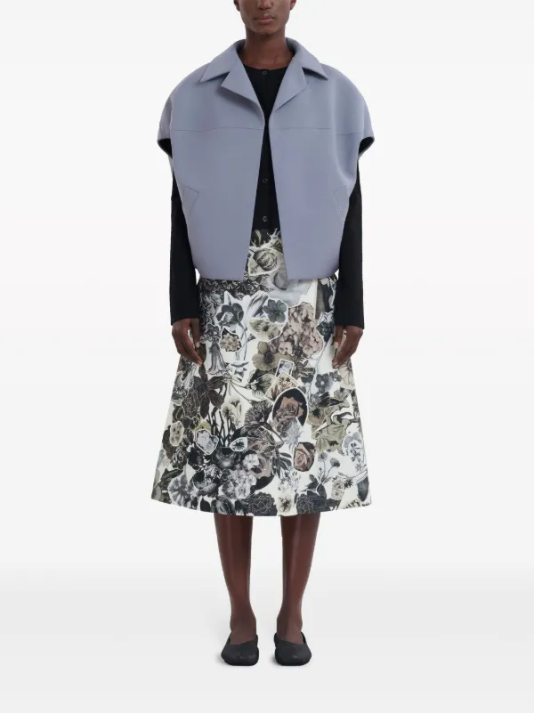 Marni Round wool mohair Sleeveless Jacket Grey FARFETCH IE