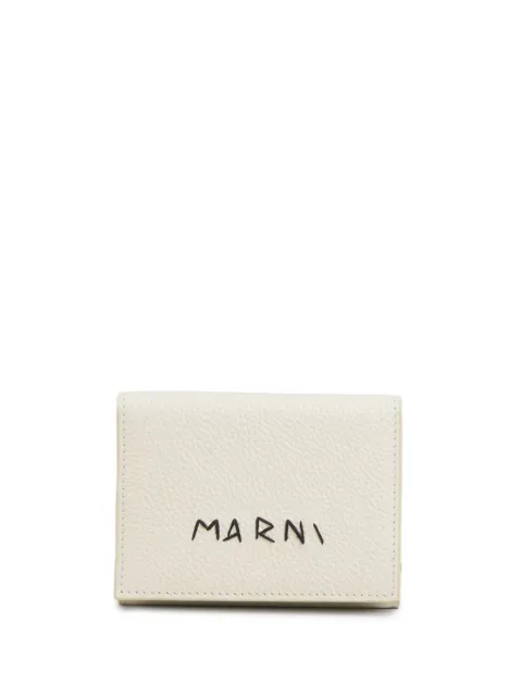 Marni cartera con costuras del logo