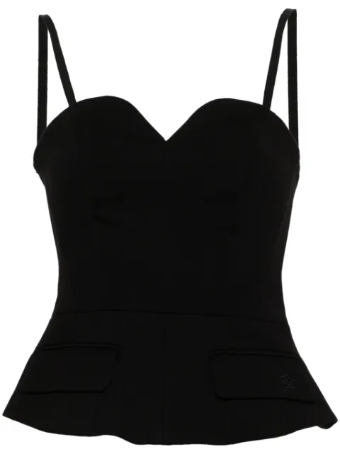 Karl Lagerfeld flared-hem corset top