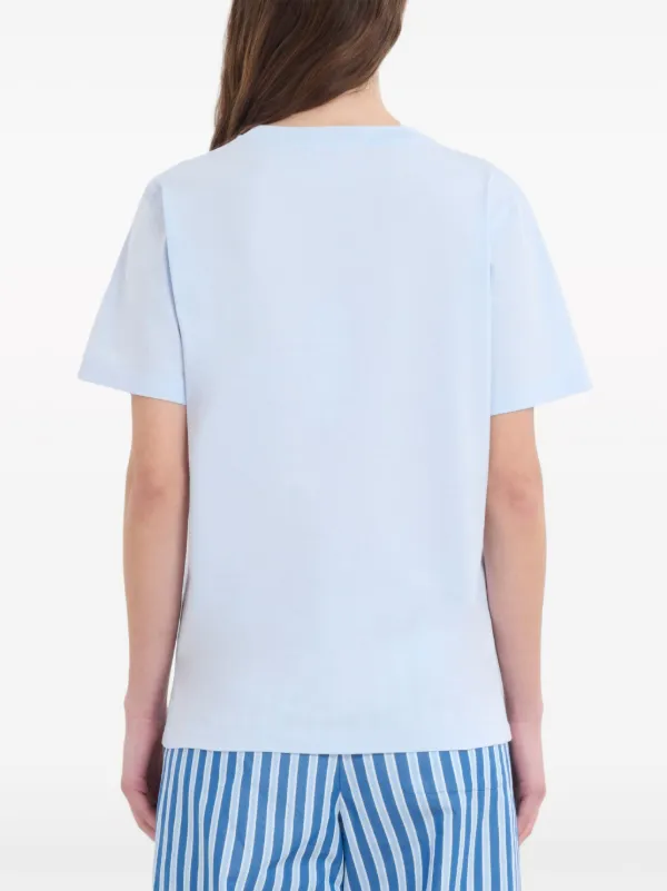 Marni logo-stitch Cotton T-shirt - Farfetch