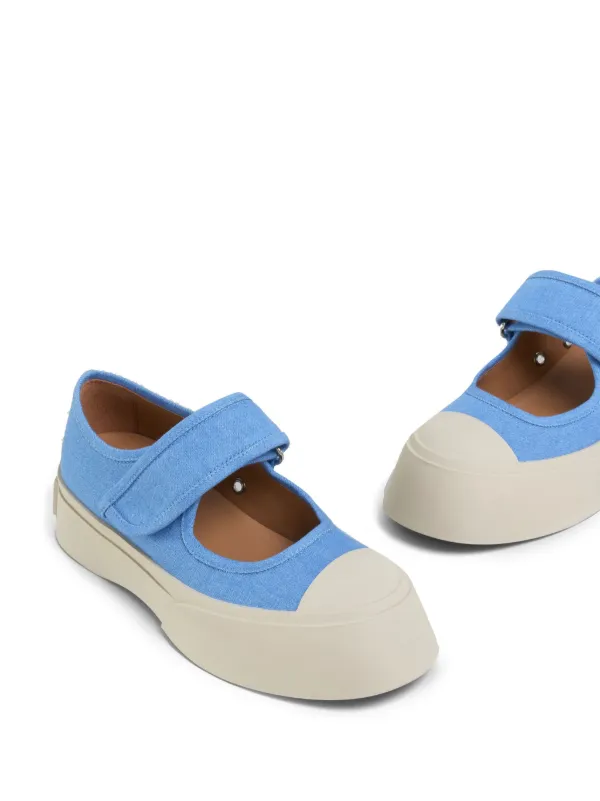 Marni Pablo Mary Jane Denim Sneakers Blue FARFETCH IN