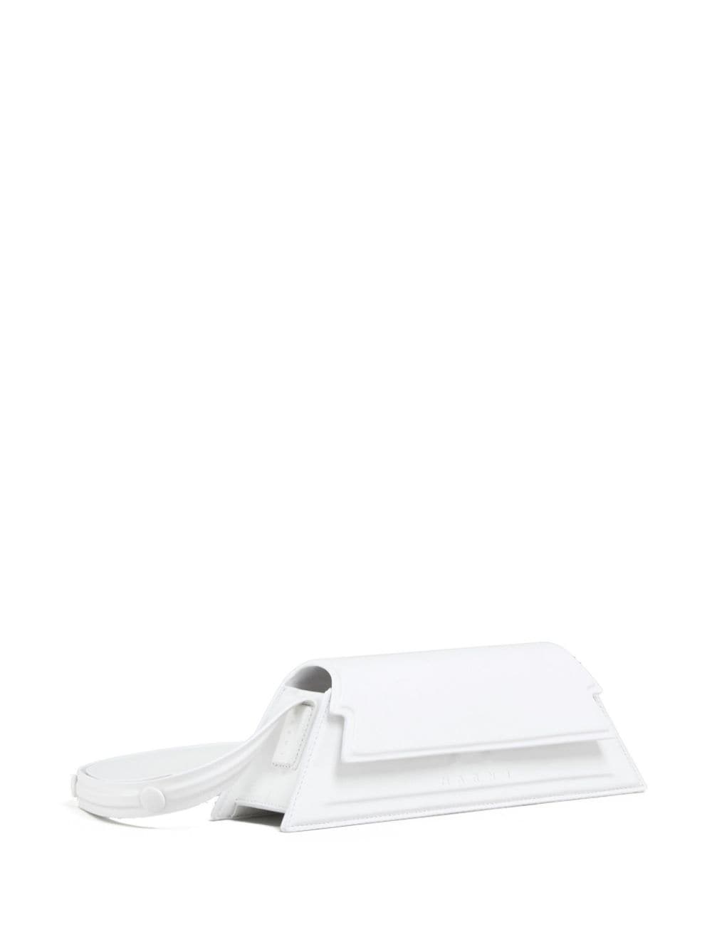 Shop Marni Leather Shoulder Bag In White