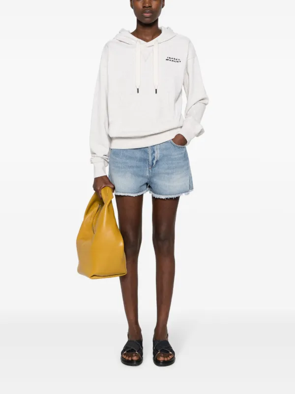 ISABEL MARANT Sylla Mélange Jersey Hoodie | Neutrals | FARFETCH