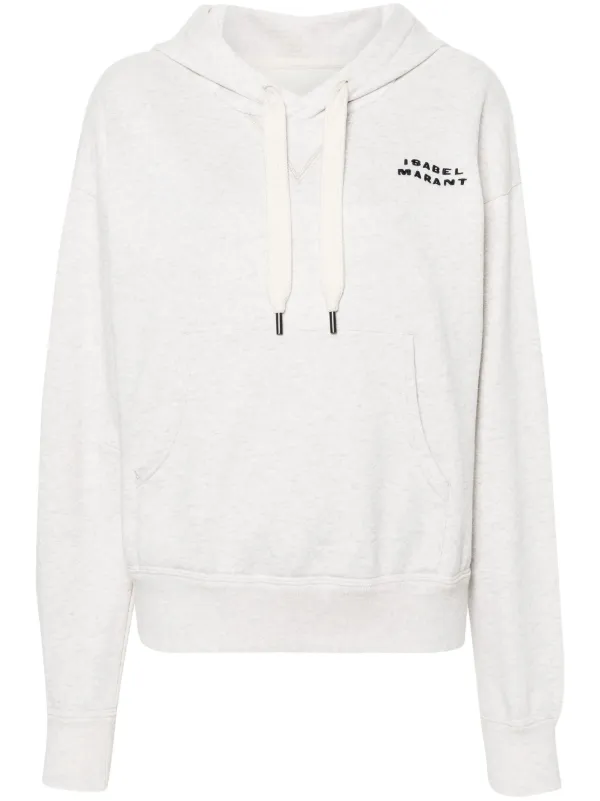 Isabel Marant Sylla Mélange Jersey Hoodie in Neutrals