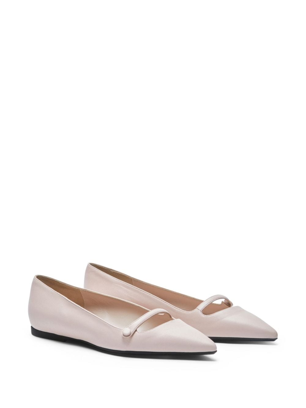 Shop N°21 Point-toe Ballerina Shoes In Neutrals