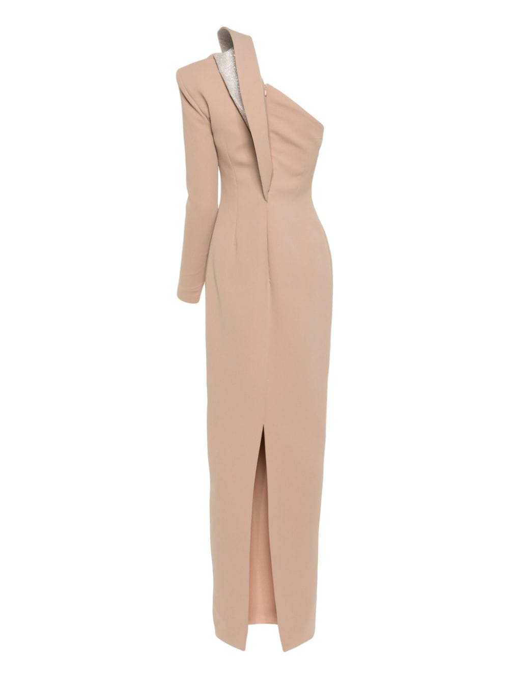 JEAN-LOUIS SABAJI Asymmetrische crêpe jurk - Beige