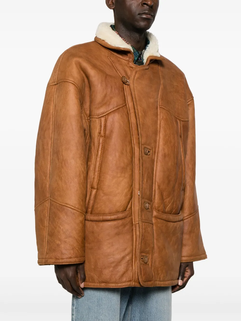 1980s Single-Breasted Leather Coat