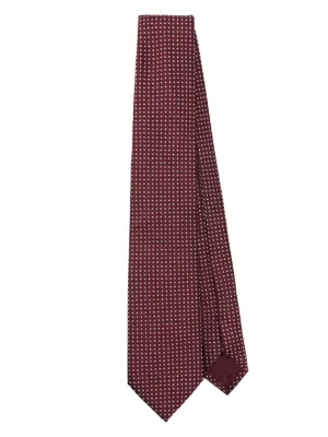 Giorgio Armani Embroidered Logo Tie Farfetch