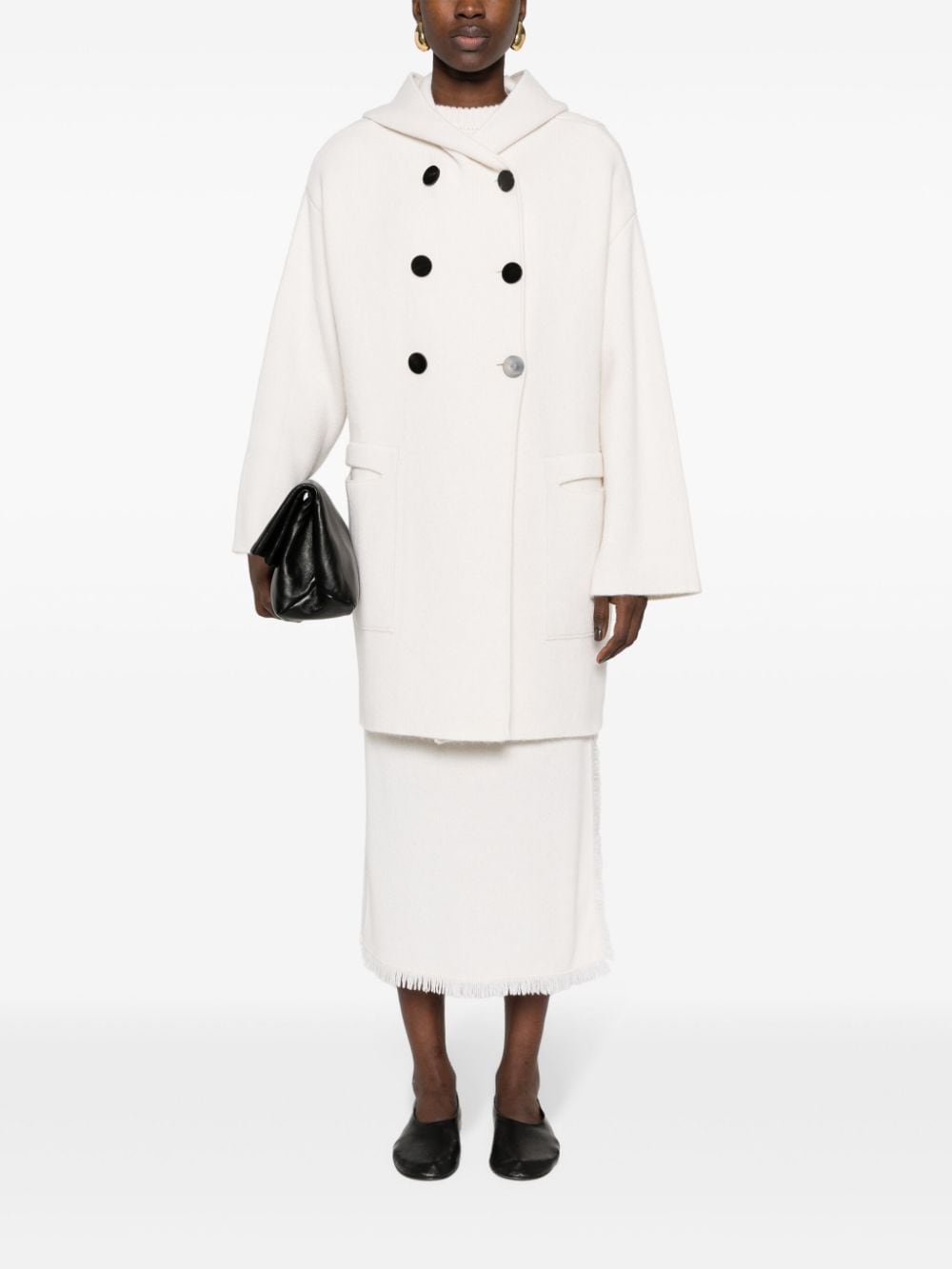 Shop Lisa Yang Fabrizia Double-breasted Coat In Neutrals