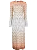 Missoni zigzag midi dress - Brown