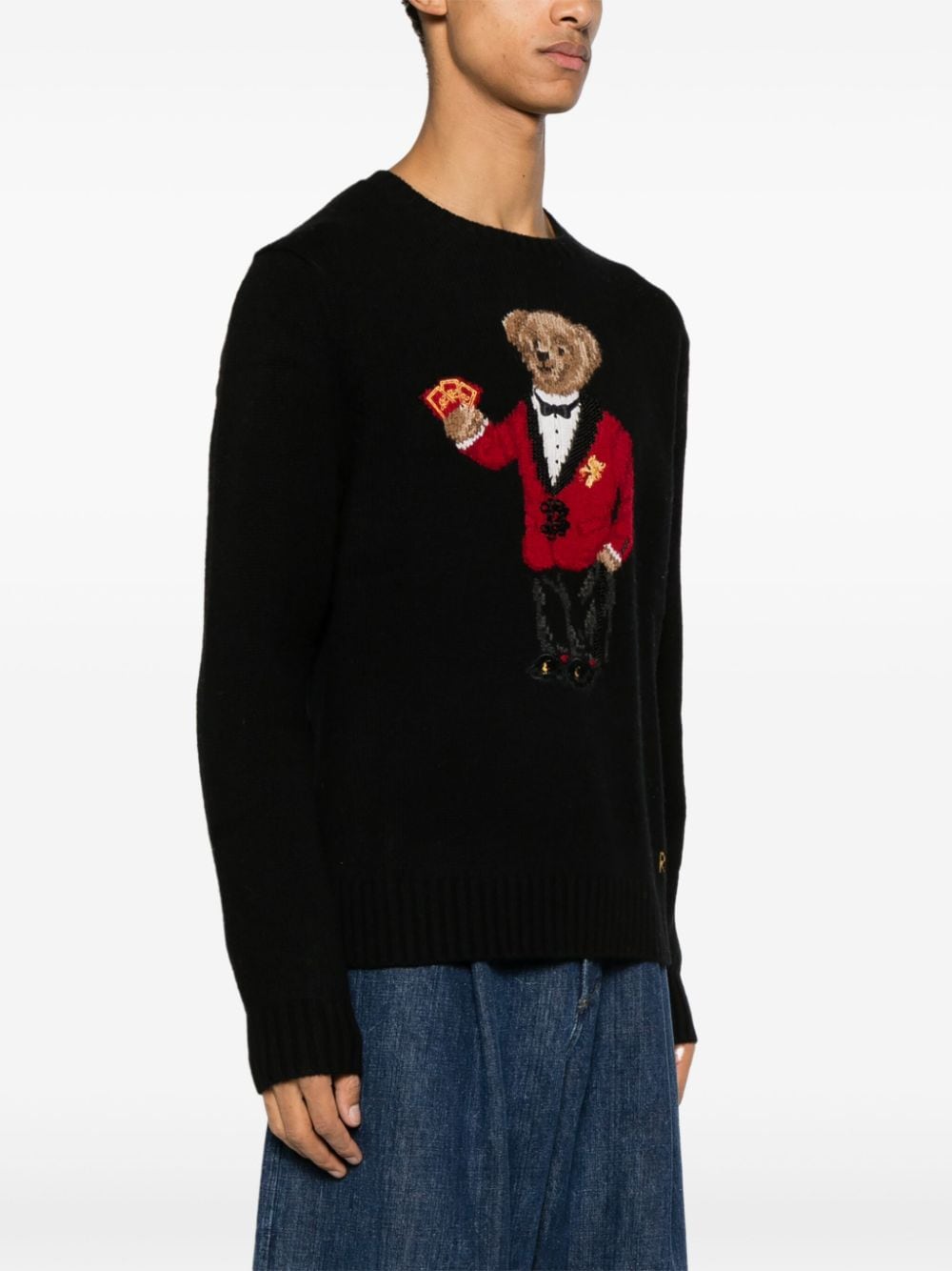 Polo Ralph Lauren Wollen trui met print Zwart