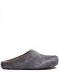 Marni Fussbett calf-hair clogs - Grey
