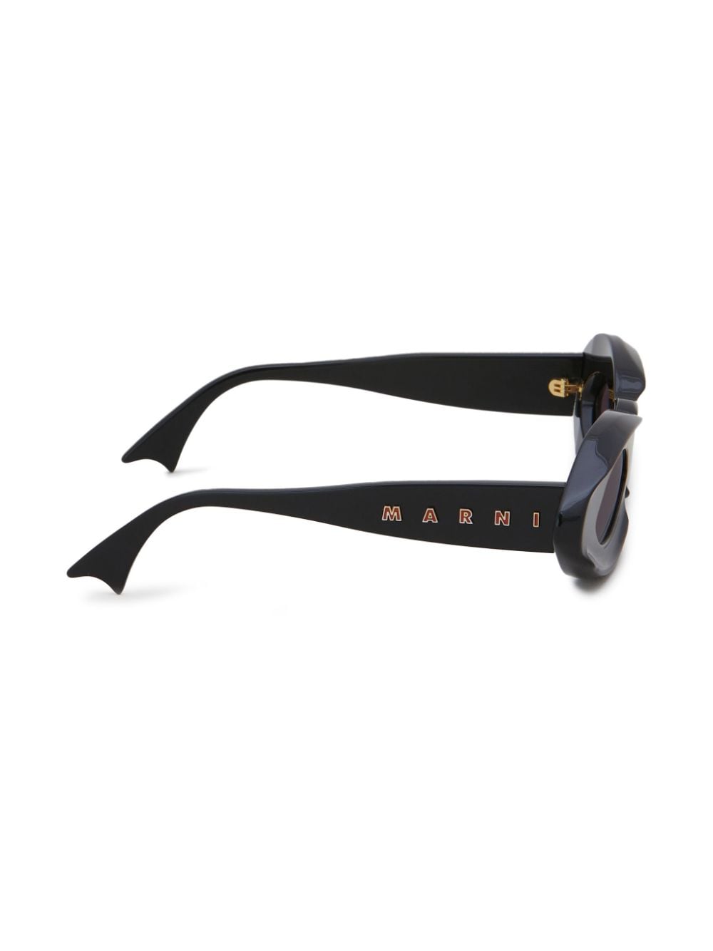Shop Marni Logo-print Sunglasses In Black