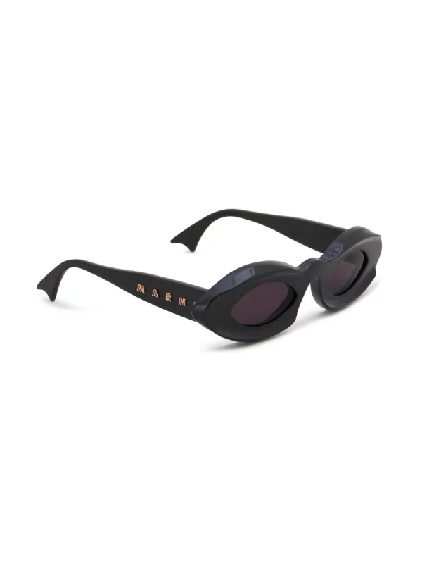 マルニ　MARNI サングラス Marni Eyewear ロゴ サングラス | ブラック | FARFETCH JP