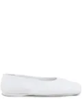 Marni bow-embossed leather ballerina shoes - White