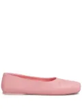 Marni bow leather ballerina shoes - Pink