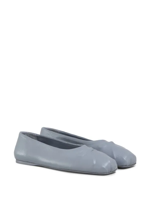 フラットシューズ Marni Shoes Marni レザー フラットシューズ | グレー | FARFETCH JP