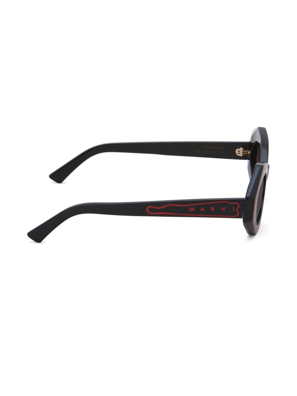 Shop Marni Geometric-frame Tinted Sunglasses In Black