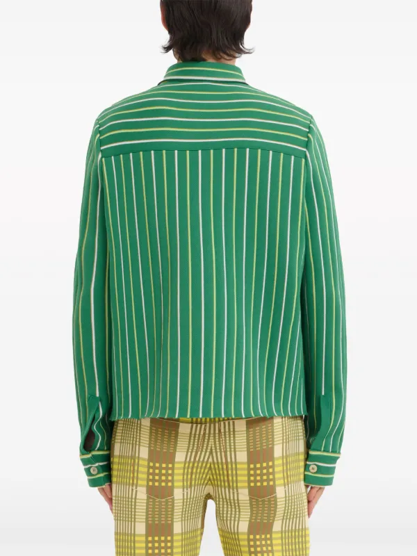 Marni ストライプ シャツ | グリーン | FARFETCH JP MARNI ストライプ 