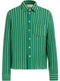 Marni striped long-sleeve shirt - Green