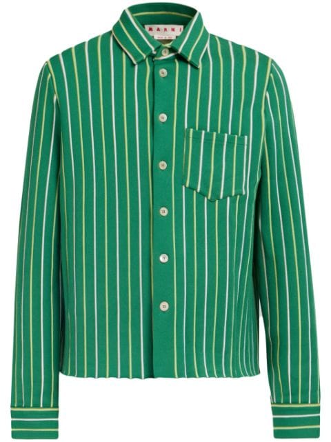 Marni striped long-sleeve shirt