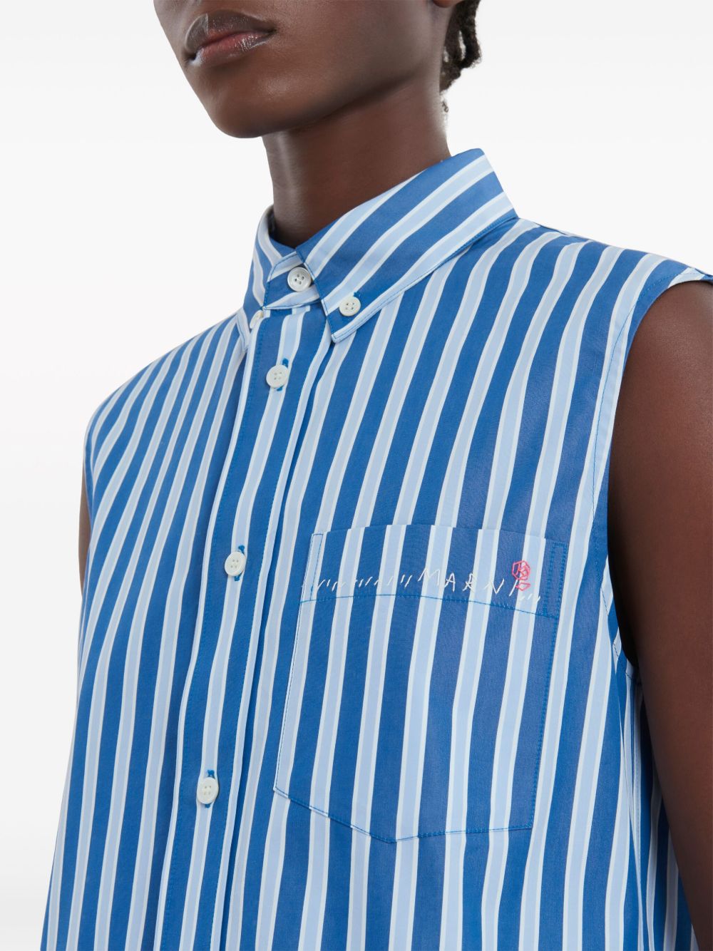 Cheap Marni striped sleeveless cotton shirt Women