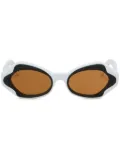 Marni geometric-frame tinted sunglasses - White