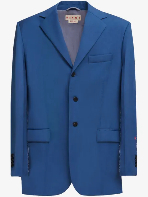 Marni grain-de-poudre single-breasted blazer