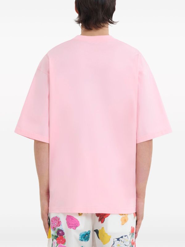 Marni Floral logo-print Cotton T-shirt - Farfetch