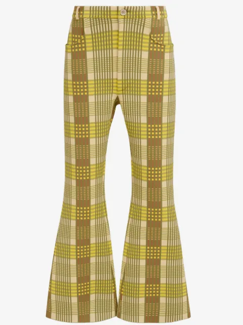 Marni Calça flare xadrez