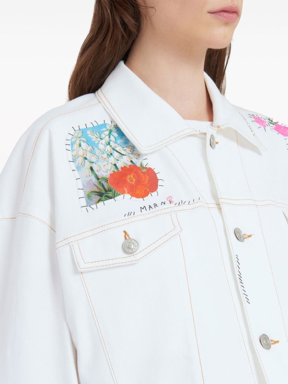 Affordable Marni applique-detail logo-embroidered jacket Women