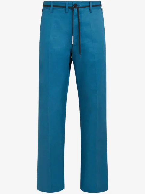 Marni tied waistband straight-legged trousers