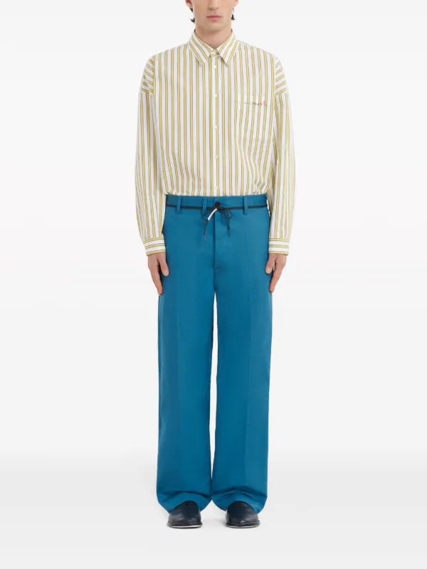 パンツ Marni Relaxed-Fit Straight Leg Trousers Marni straight-leg Trousers | Black | FARFETCH EG