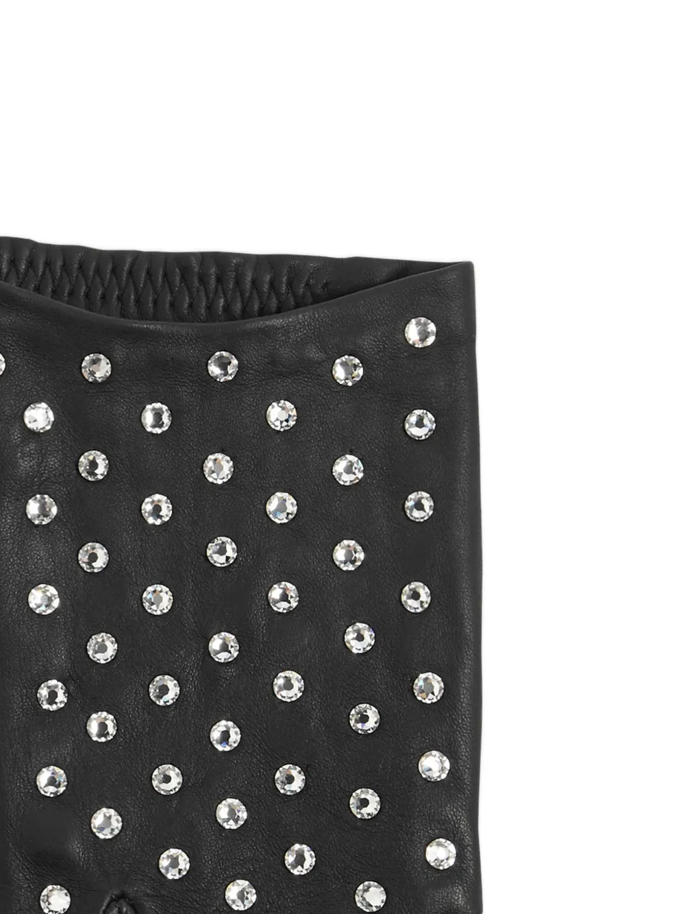  Agnelle Irene Strass-embellished Fingerless Gloves - Black 