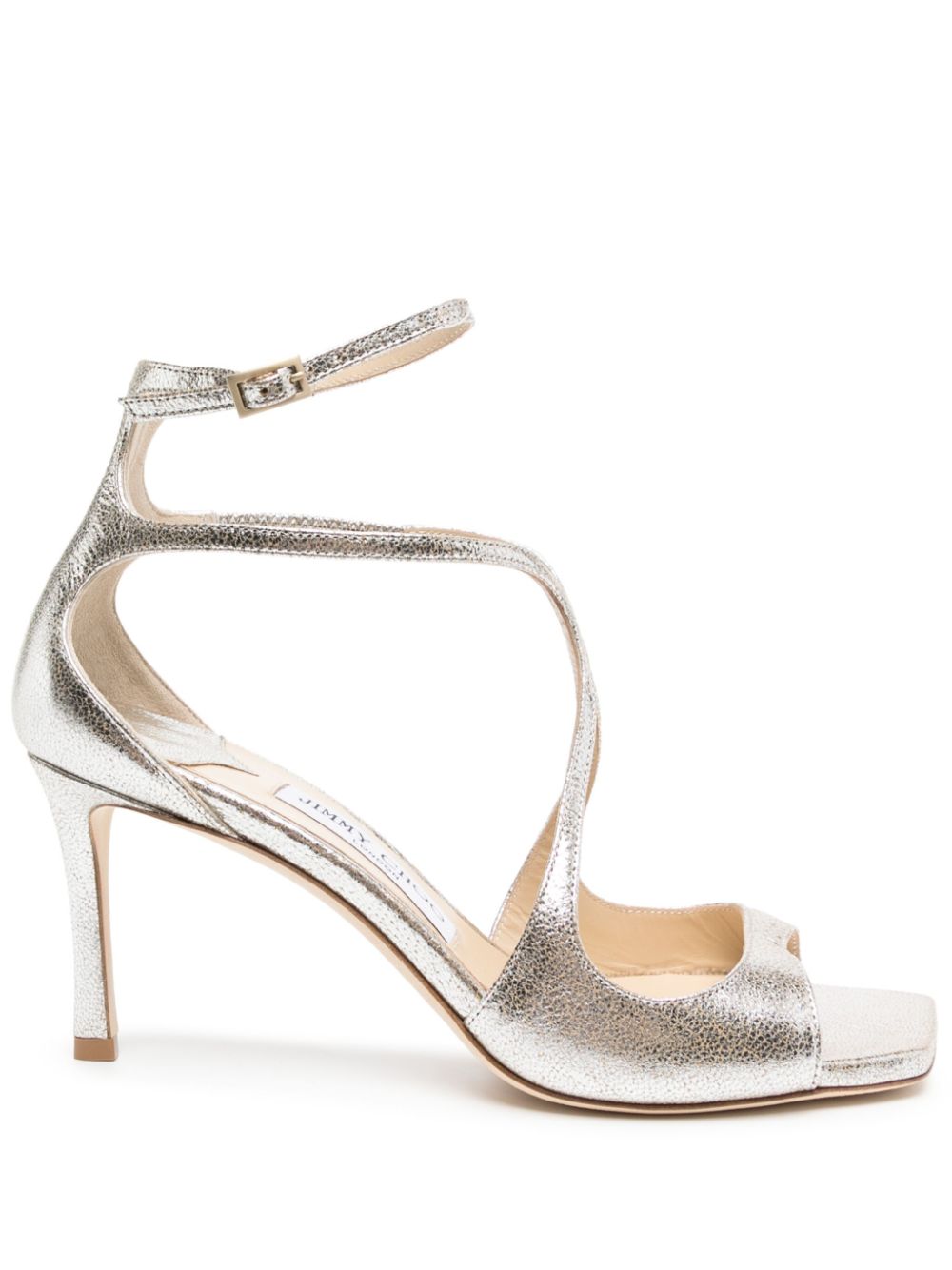 JIMMY CHOO AZIA 75MM LEATHER SANDALS