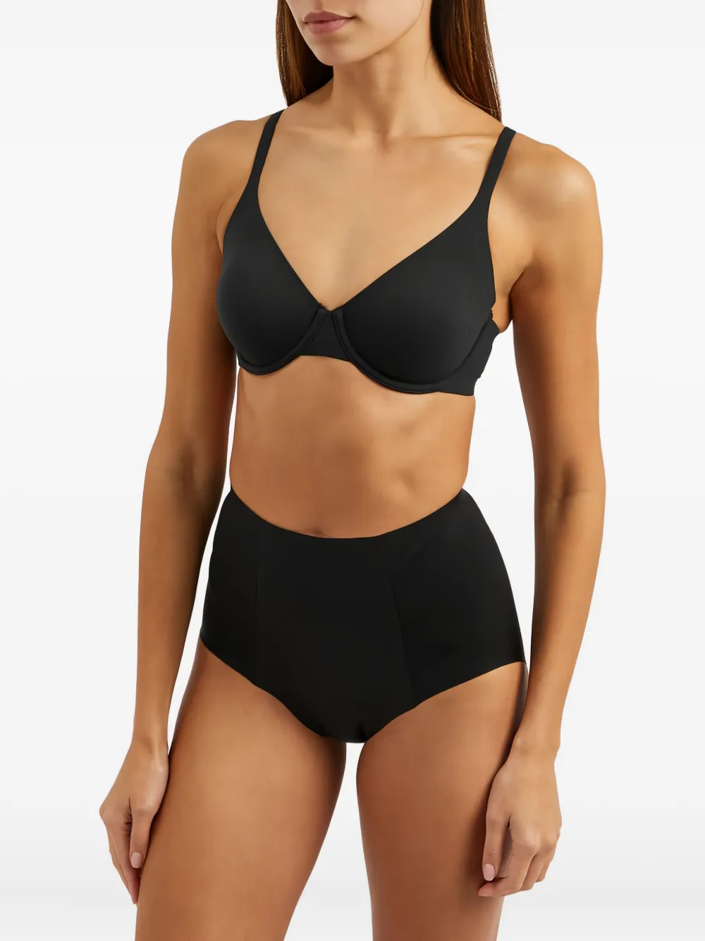 Wacoal High-waisted Shaping Briefs In Black