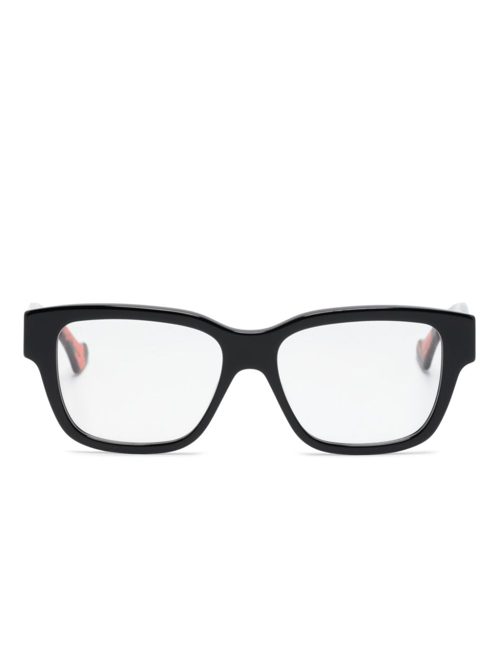 Gucci Tortoiseshell Rectangle-frame Glasses In Black