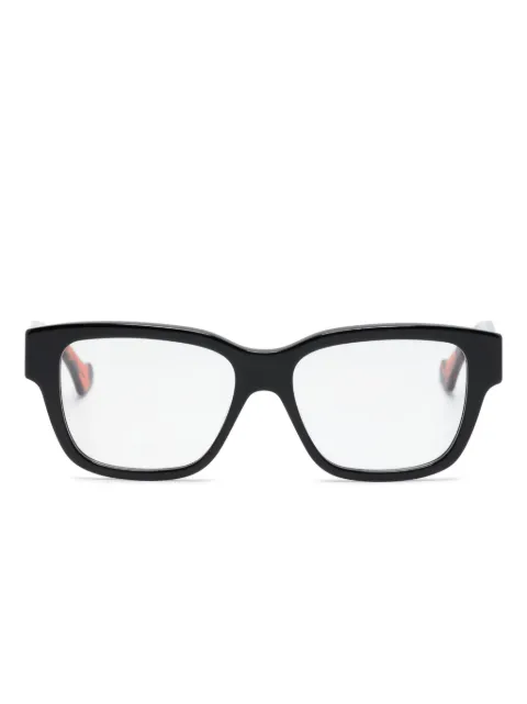 Gucci Eyewear lentes con armazón rectangular estilo carey