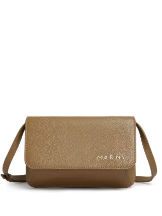 Marni レザー ショルダーバッグ | ブラウン | FARFETCH JP