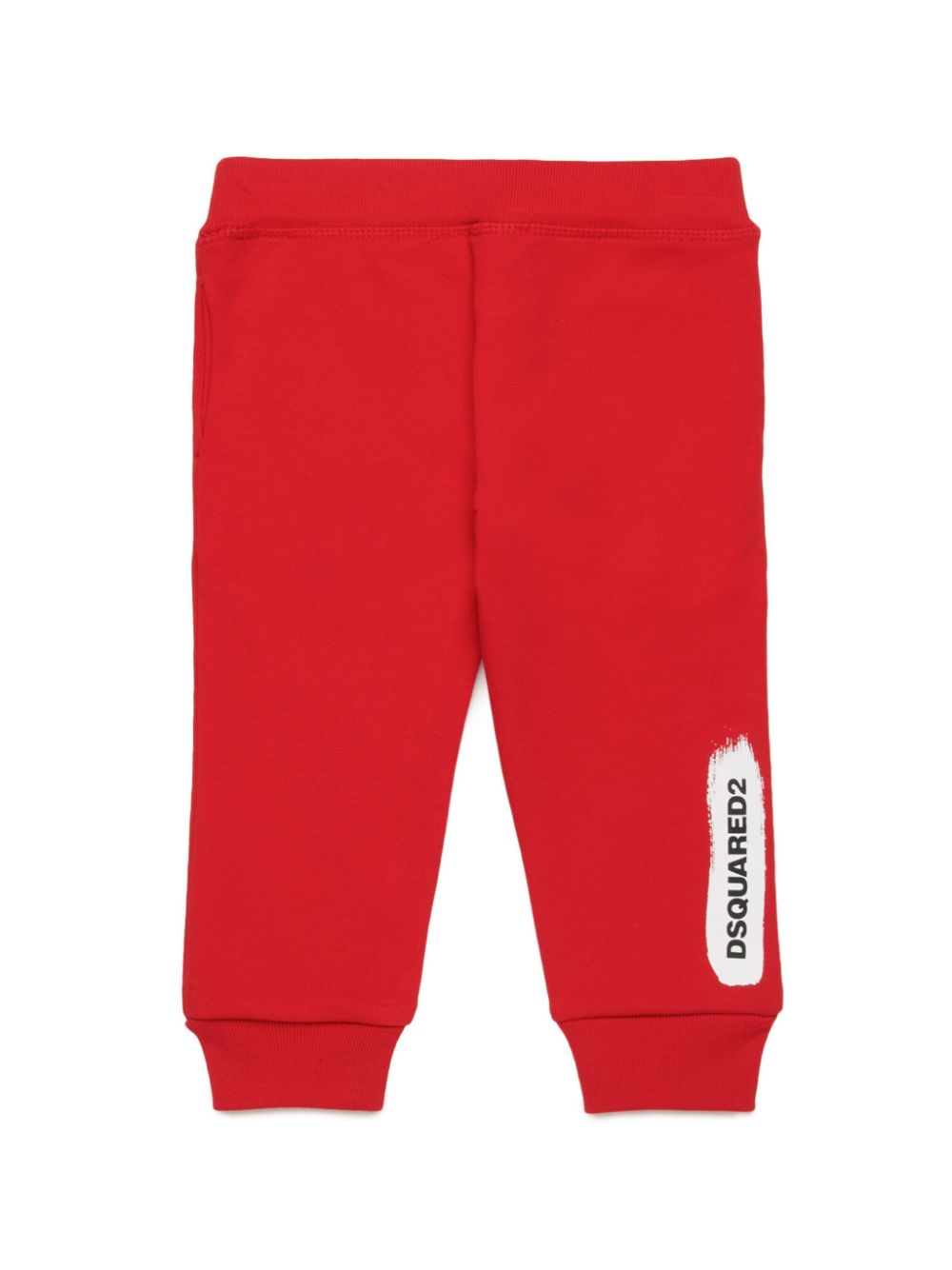 Shop Dsquared2 Logo-print Cotton Track Trousers In Red