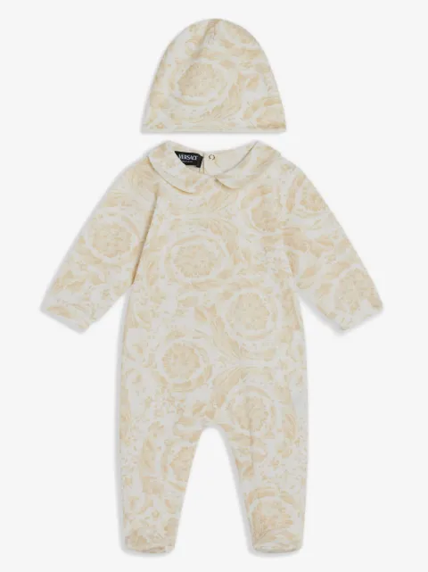 Versace Kids Barocco-print sleepsuit set