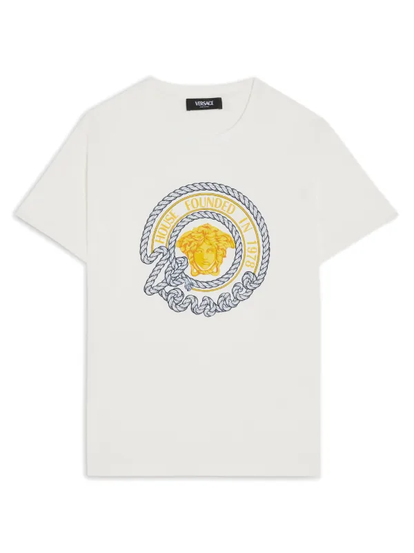 Versace Kids Medusa print Cotton T shirt White FARFETCH BH